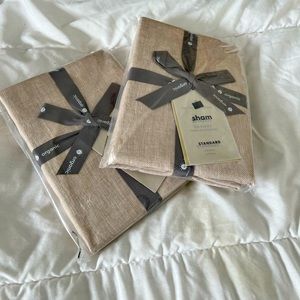 West Elm Shams (2) hemp & organic cotton